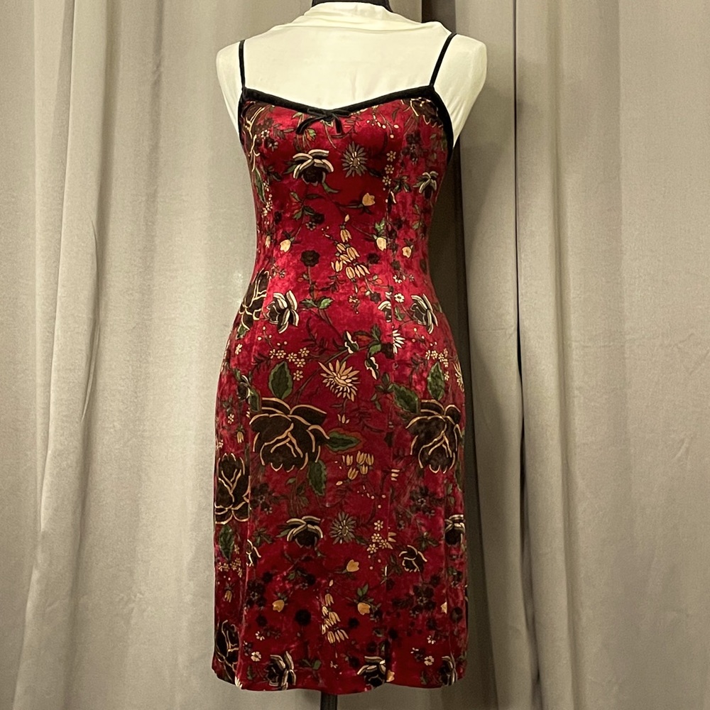 Y2K Original Betsey Johnson Velvet Mini Dress